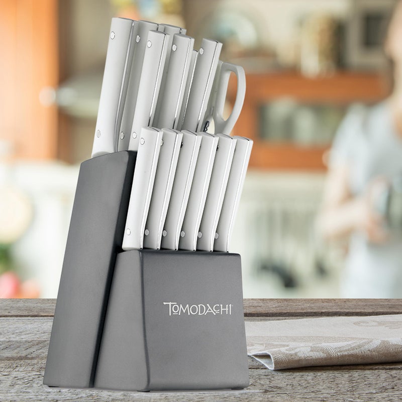 Hampton Forge 15 Piece Tomodachi Fuji Cutlery Block Set, Metallic - Image 3